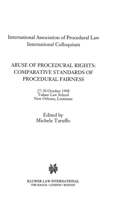 Abuse of Procedural Rights