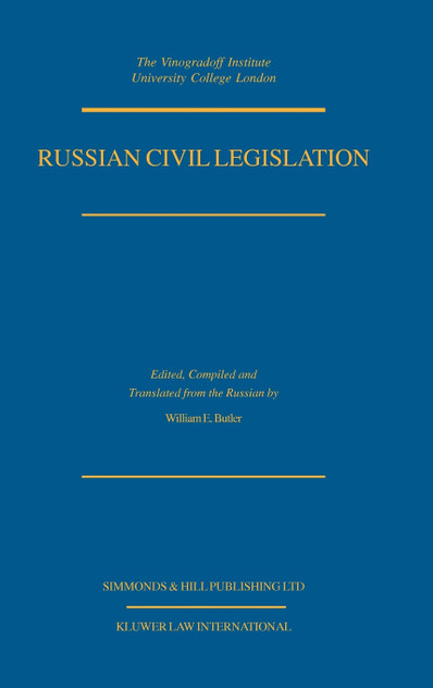 Russian Civil Legislation, The Civil Code (Parts 1 & 2) & Other S