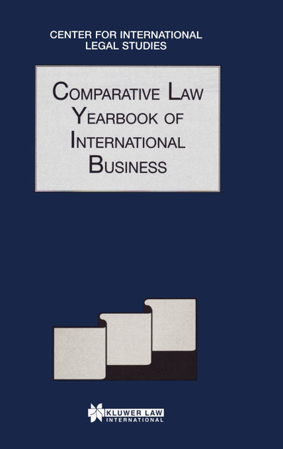 Comparative Law Yearbook Of International Business 1998 Comparative Law Yearbook Of International Business 1998