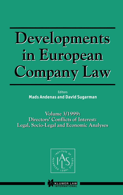 Developments in European Company Law Vol 3 1999