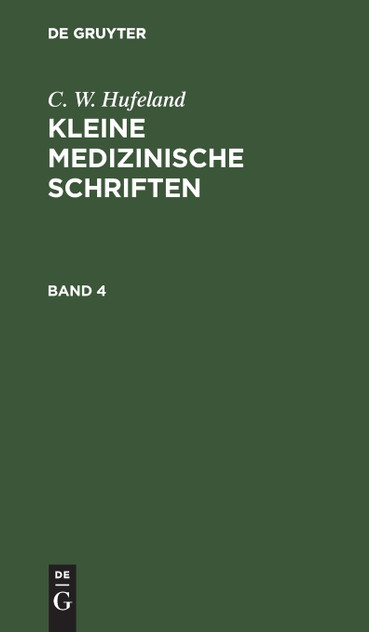 Kleine medizinische Schriften