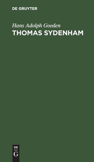 Thomas Sydenham Thomas Sydenham