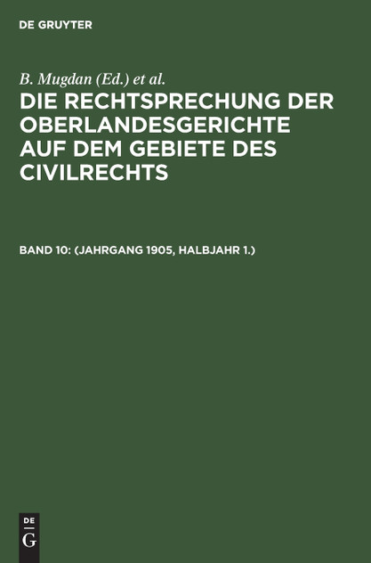 (Jahrgang 1905, Halbjahr 1.) (Jahrgang 1905, Halbjahr 1.)