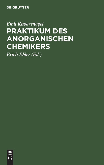 Praktikum des anorganischen Chemikers