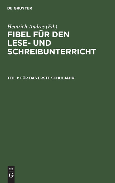 Für das erste Schuljahr