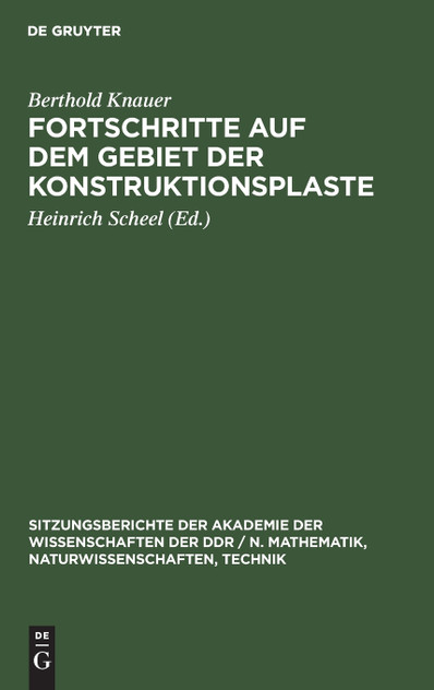 Fortschritte auf dem Gebiet der Konstruktionsplaste Fortschritte auf dem Gebiet der Konstruktionsplaste