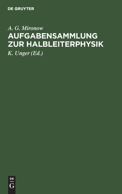 Aufgabensammlung zur Halbleiterphysik