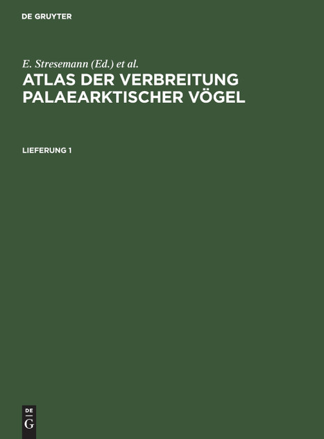Atlas der Verbreitung palaearktischer Vögel