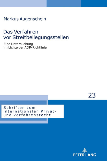 Das Verfahren vor Streitbeilegungsstellen