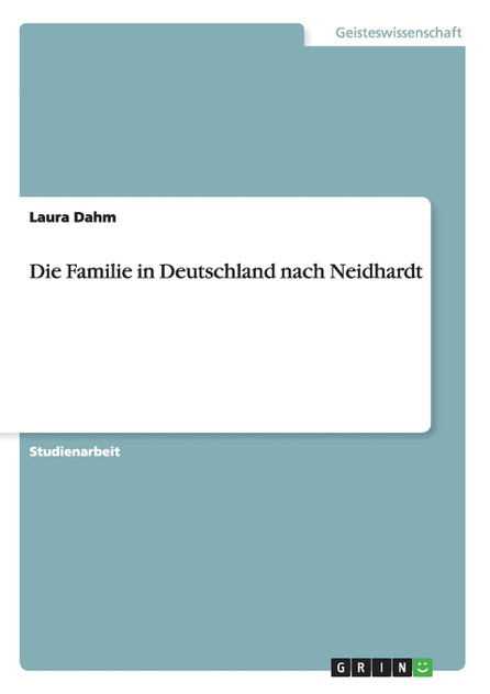 Die Familie in Deutschland nach Neidhardt