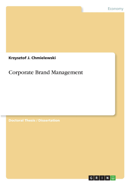 Corporate Brand Management Corporate Brand Management