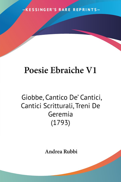 Poesie Ebraiche V1 Poesie Ebraiche V1