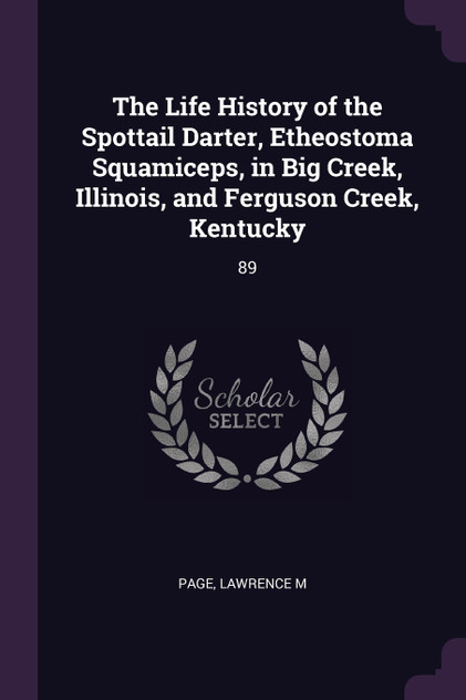 The Life History of the Spottail Darter, Etheostoma Squamiceps, in Big Creek, Illinois, and Ferguson Creek, Kentucky The Life History of the Spottail Darter, Etheostoma Squamiceps, in Big Creek, Illinois, and Ferguson Creek, Kentucky
