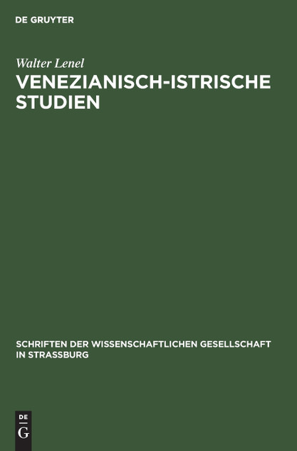 Venezianisch-Istrische Studien