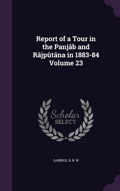 Report of a Tour in the Panjâb and Râjpûtâna in 1883-84 Volume 23 Report of a Tour in the Panjâb and Râjpûtâna in 1883-84 Volume 23