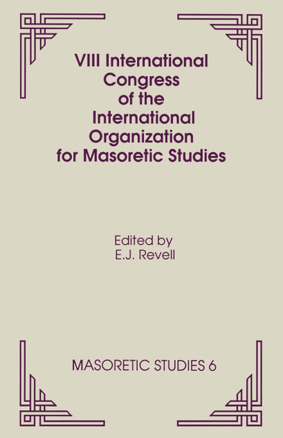 VIII International Congress of the International Organization for Masoretic Studies