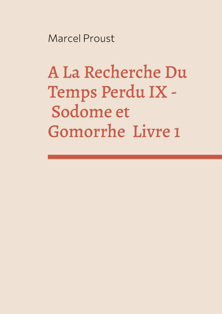A La Recherche Du Temps Perdu IX