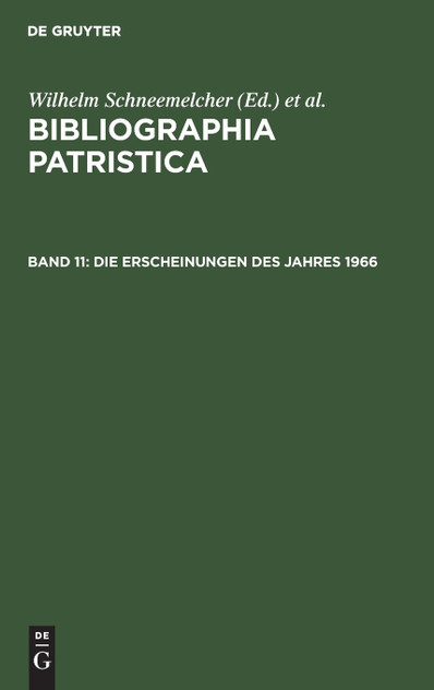 Die Erscheinungen des Jahres 1966