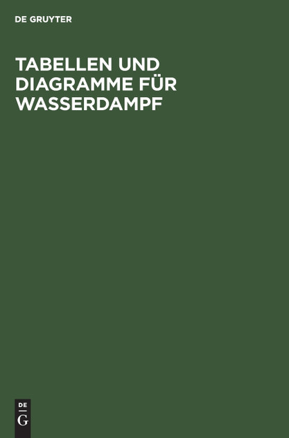 Tabellen und Diagramme für Wasserdampf