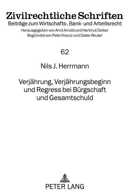 Verjaehrung, Verjaehrungsbeginn und Regress bei Buergschaft und Gesamtschuld Verjaehrung, Verjaehrungsbeginn und Regress bei Buergschaft und Gesamtschuld