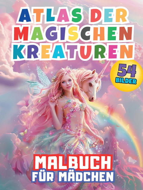 Atlas der Magischen Kreaturen Malbuch für Mädchen Atlas der Magischen Kreaturen Malbuch für Mädchen