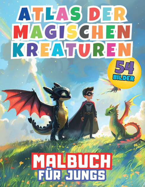 Atlas der Magischen Kreaturen Malbuch für Jungs Atlas der Magischen Kreaturen Malbuch für Jungs