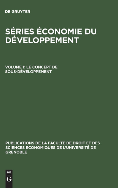 Le concept de sous-développement Le concept de sous-développement
