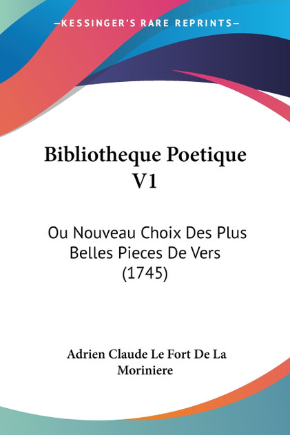 Bibliotheque Poetique V1 Bibliotheque Poetique V1
