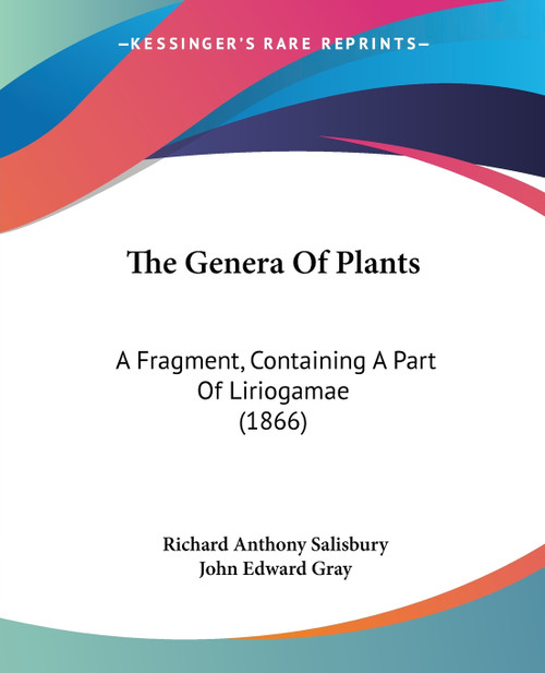 The Genera Of Plants The Genera Of Plants
