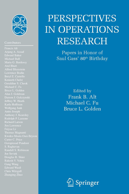 Perspectives in Operations Research Perspectives in Operations Research