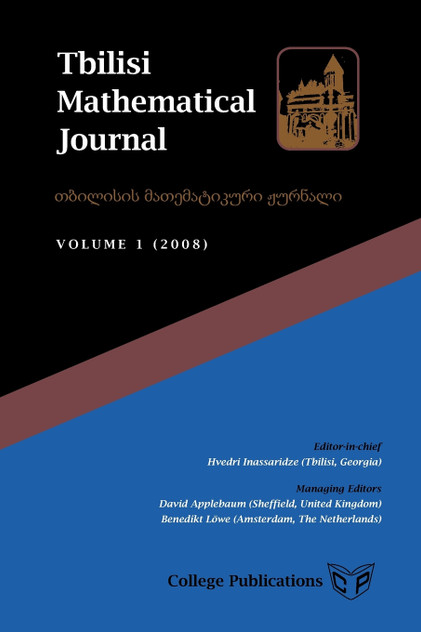 Tbilisi Mathematical Journal. Volume 1 (2008)