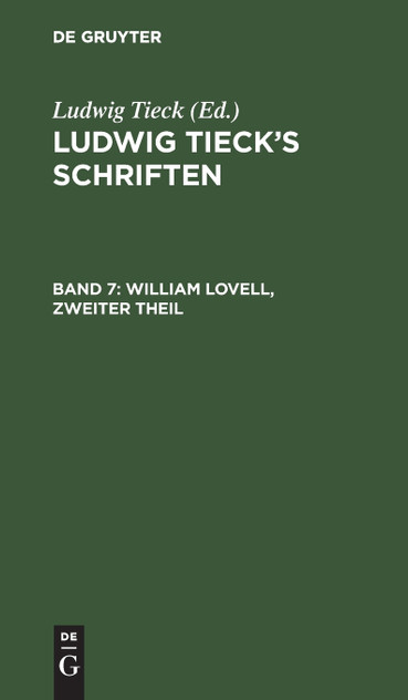 William Lovell, Zweiter Theil William Lovell, Zweiter Theil