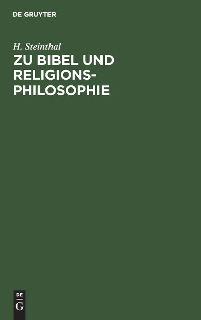 Zu Bibel und Religionsphilosophie Zu Bibel und Religionsphilosophie
