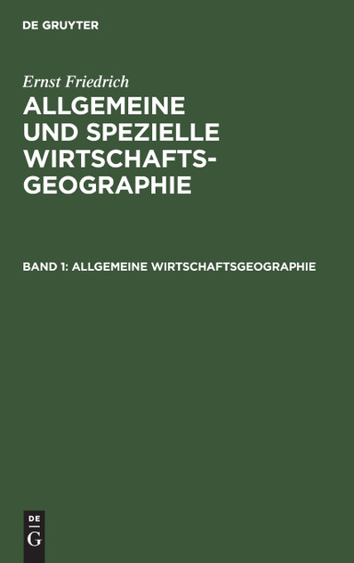 Allgemeine Wirtschaftsgeographie