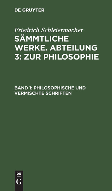 Philosophische und vermischte Schriften Philosophische und vermischte Schriften