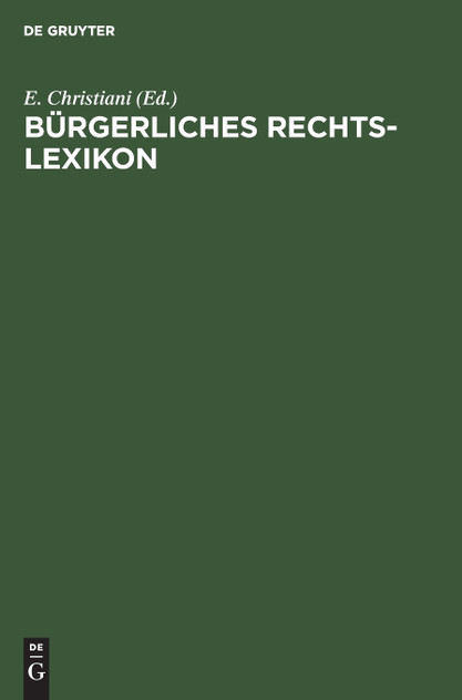 Bürgerliches Rechts-Lexikon
