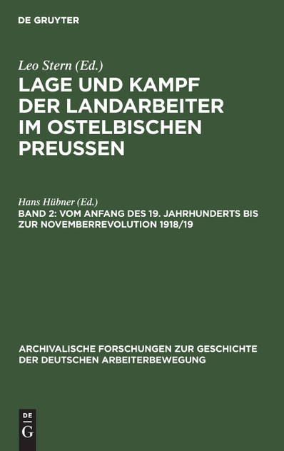 Vom Anfang des 19. Jahrhunderts bis zur Novemberrevolution 1918/19 Vom Anfang des 19. Jahrhunderts bis zur Novemberrevolution 1918/19