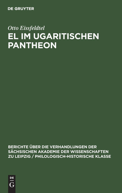 El im ugaritischen Pantheon