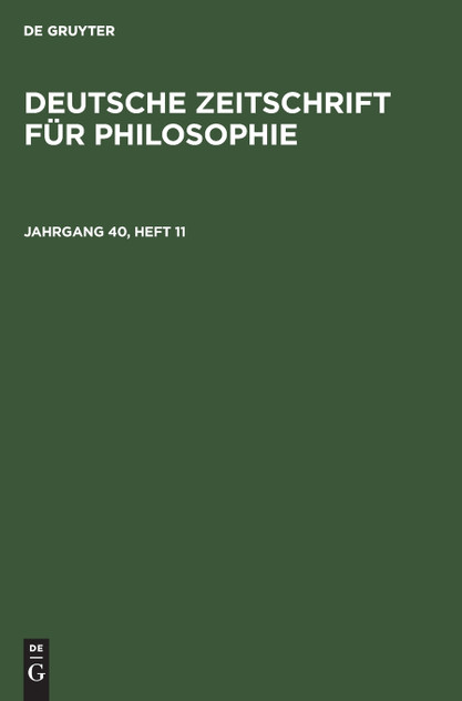Deutsche Zeitschrift für Philosophie