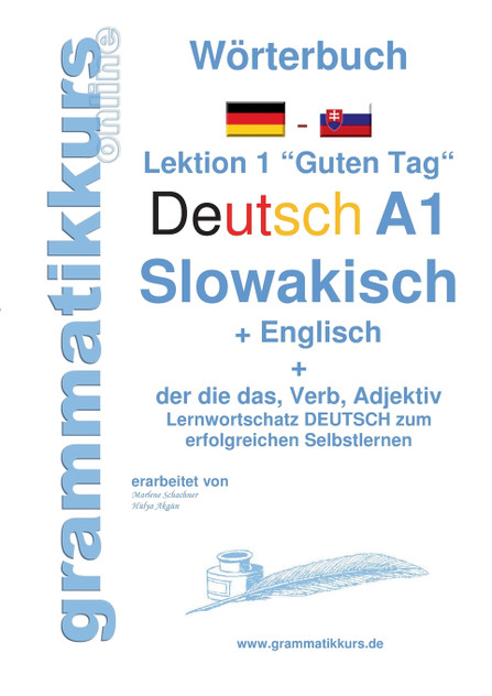 Wörterbuch Deutsch - Slowakisch -  Englisch Niveau A1