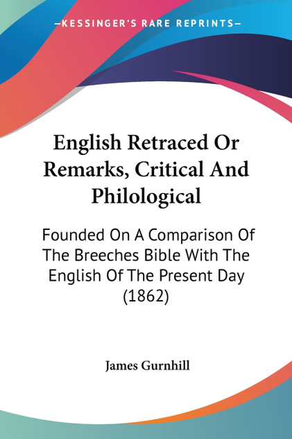 English Retraced Or Remarks, Critical And Philological English Retraced Or Remarks, Critical And Philological