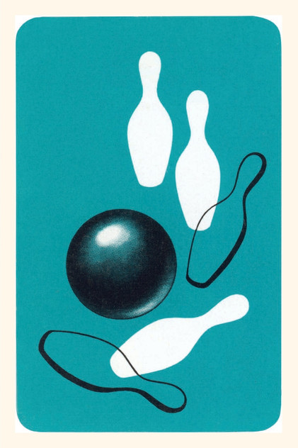 Vintage Journal Bowling Ball and Pins Vintage Journal Bowling Ball and Pins