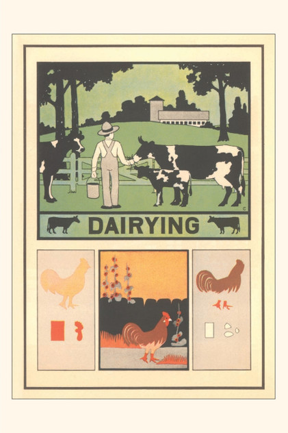 Vintage Journal Dairying Poster Vintage Journal Dairying Poster