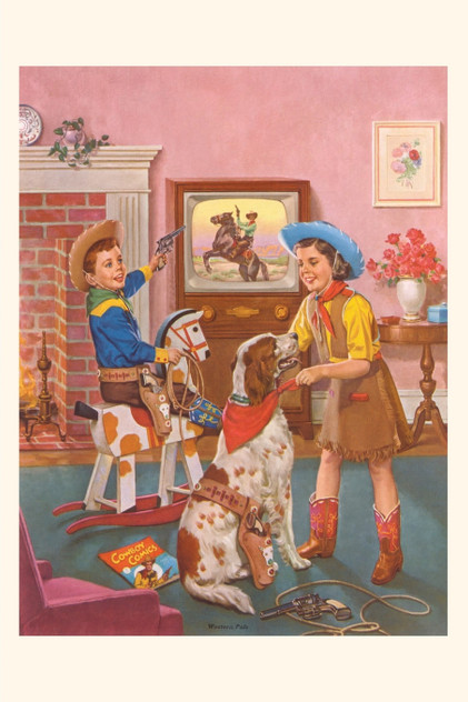 Vintage Journal Kids Playing Cowboys Vintage Journal Kids Playing Cowboys