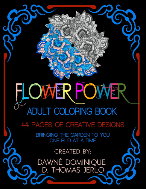 Flower Power, Adult Coloring Book