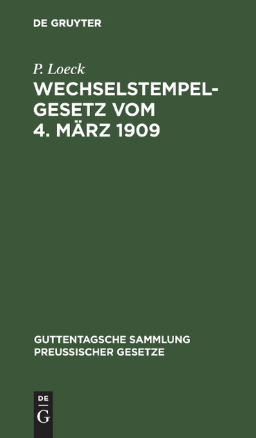 Wechselstempelgesetz vom 4. März 1909