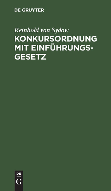 Konkursordnung mit Einführungsgesetz Konkursordnung mit Einführungsgesetz