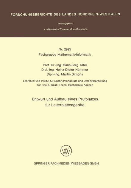 Entwurf und Aufbau eines Prüfplatzes für Leiterplattengeräte Entwurf und Aufbau eines Prüfplatzes für Leiterplattengeräte