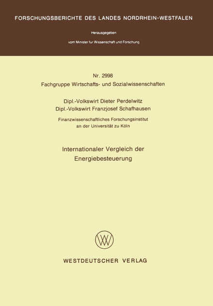 Internationaler Vergleich Der Energiebesteuerung Internationaler Vergleich Der Energiebesteuerung