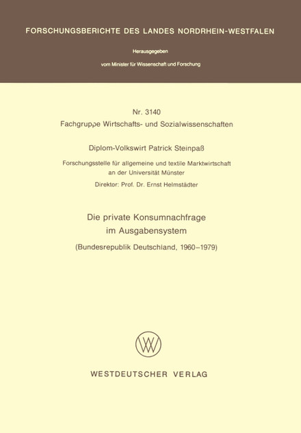 Die private Konsumnachfrage im Ausgabensystem